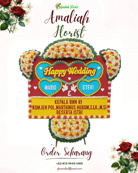Papan Bunga Pernikahan Bunisari
